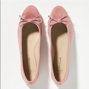 Anthro Guilhermina velvet ballet flats.